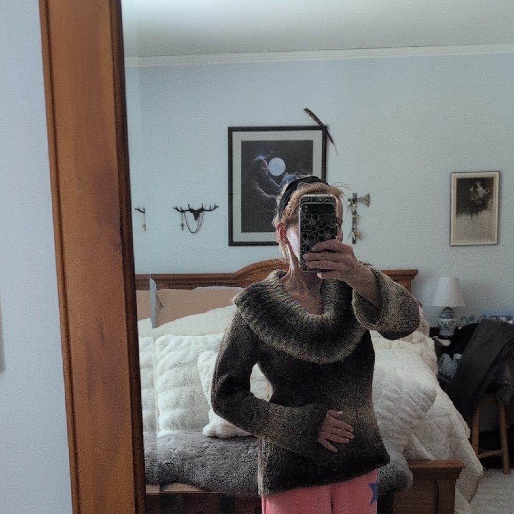 Cozy Brown Cowl Neck Sweater